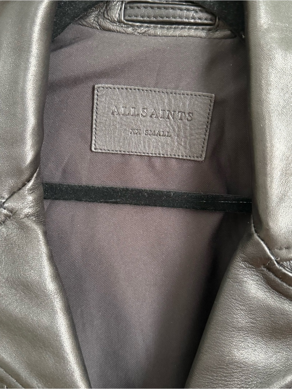 ALL SAINTS Classic Black Leather Motorcycle Jacket - XS - Picture 7 of 7
